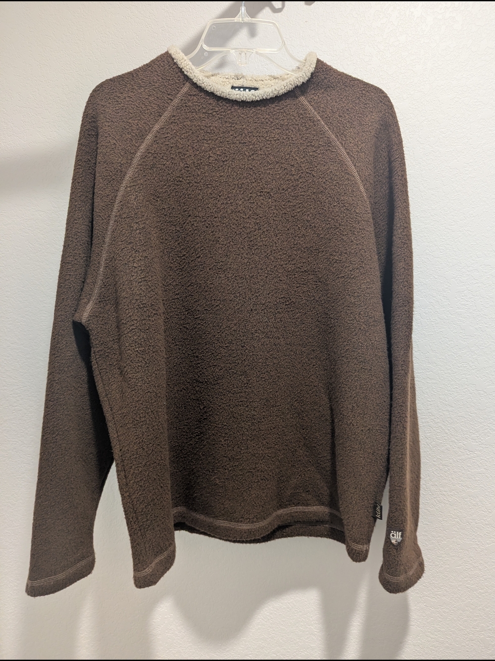 Vintage Älf Clothing Alfpaca Fleece Pullover Sweater Brown